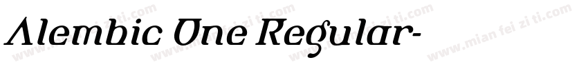 Alembic One Regular字体转换